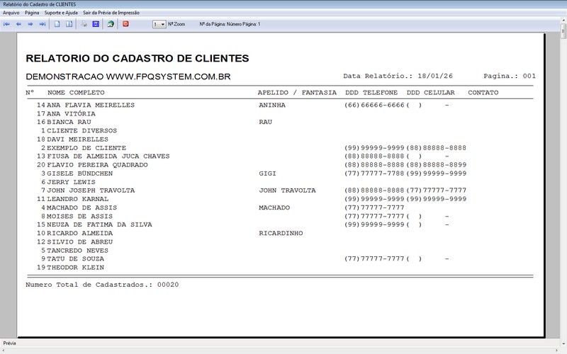 Imagens do Programa