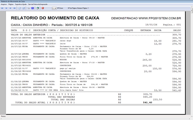Imagens do Programa