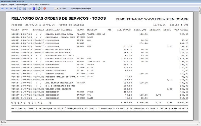 Imagens do Programa