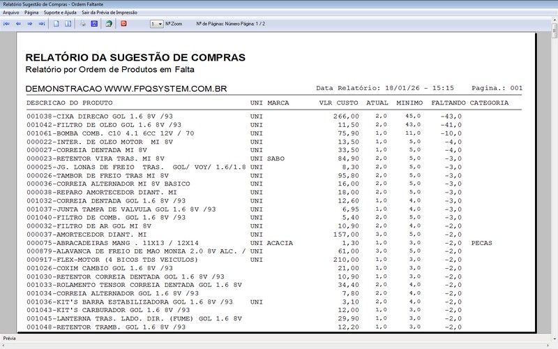 Imagens do Programa
